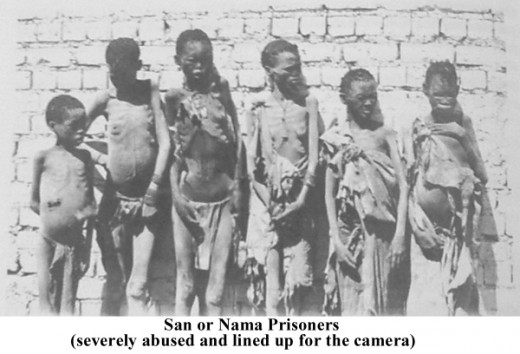 enfants Nama prisonniers des Allemands